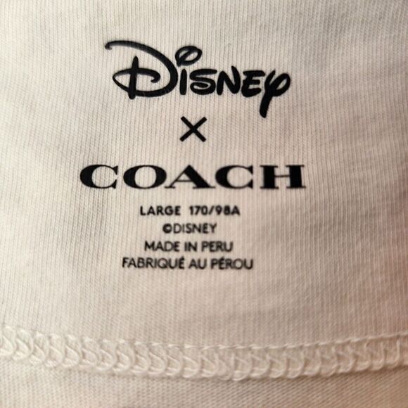 NWT Disney X Coach CN321 WOMEN'S Mickey Mouse Skater T Shirt L Large - Picture 5 of 5